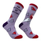 Women's Im Fulfilling My Destiny Wine Socks Funny Drinking Lovers Novelty Footwear