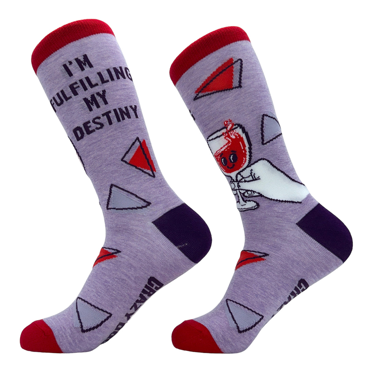 Women's Im Fulfilling My Destiny Wine Socks Funny Drinking Lovers Novelty Footwear