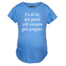 Maternity Fun and Games Pregnancy TShirt Cute Novelty Tee