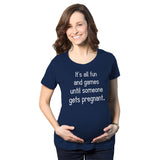 Maternity Fun and Games Pregnancy TShirt Cute Novelty Tee