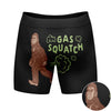 Mens Gas Squatch Boxer Briefs Funny BigFoot Sasquatch Fart Joke Novelty Underwear Dad
