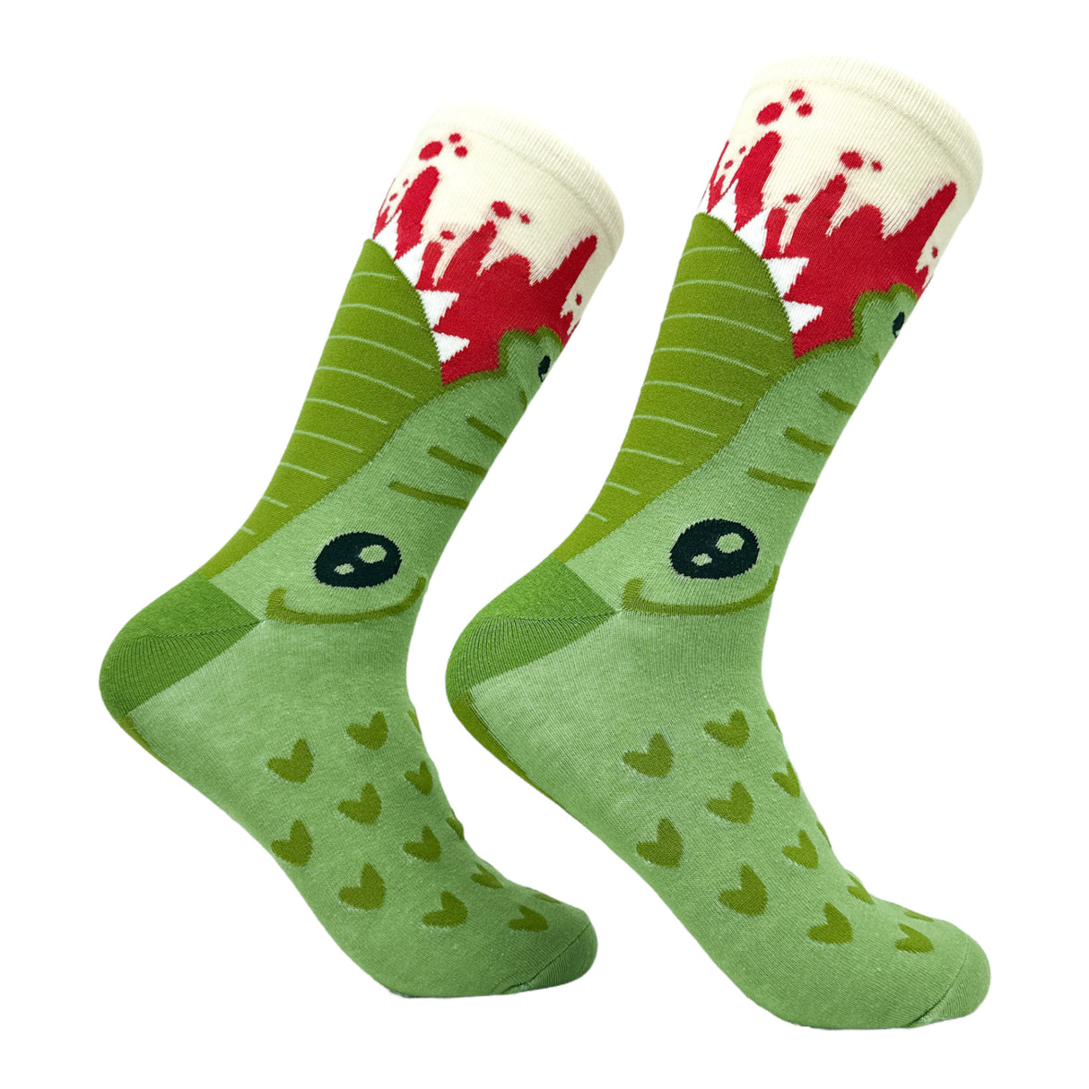 Men's Alligator Bite Socks Funny Halloween Scary Gator Attack Footwear
