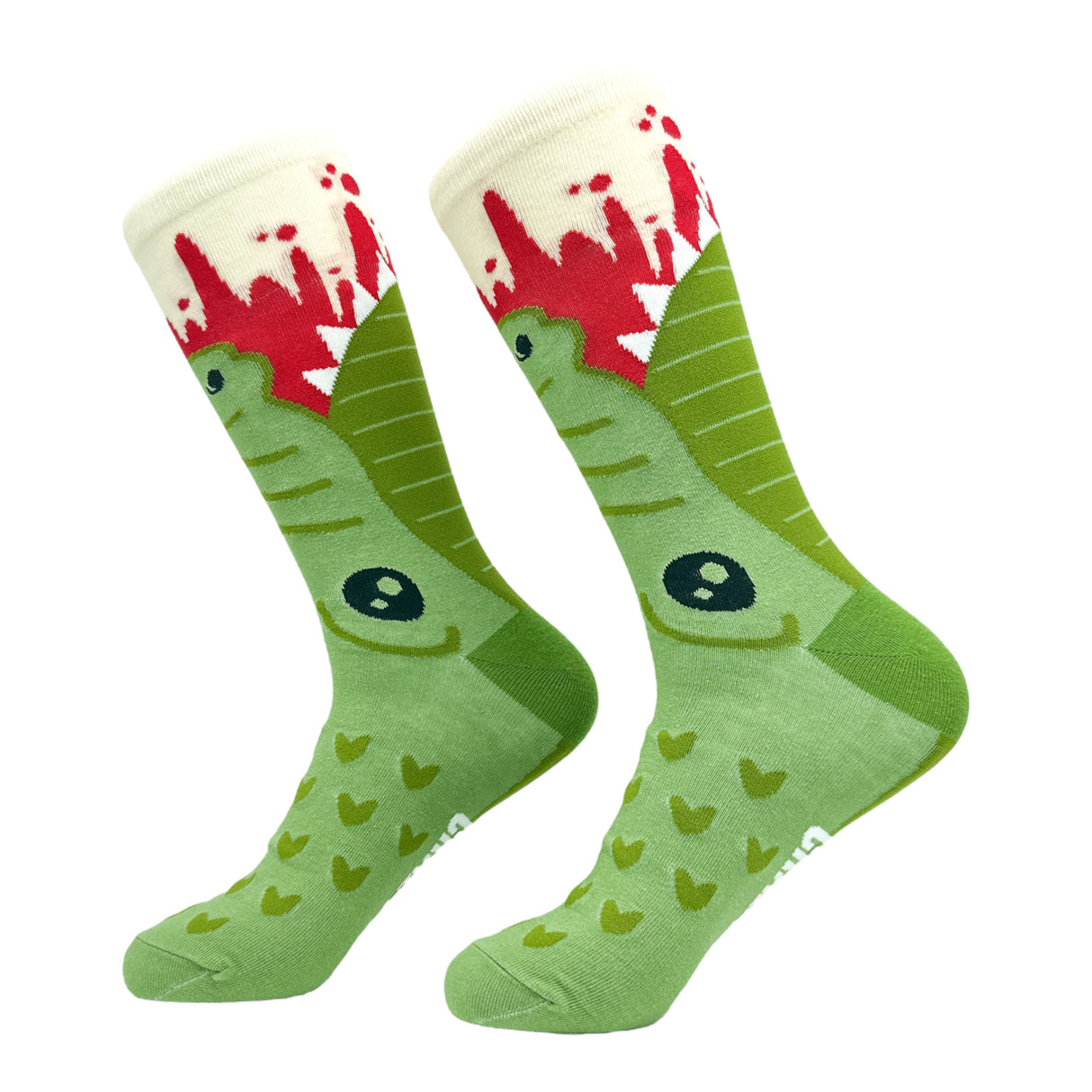 Men's Alligator Bite Socks Funny Halloween Scary Gator Attack Footwear