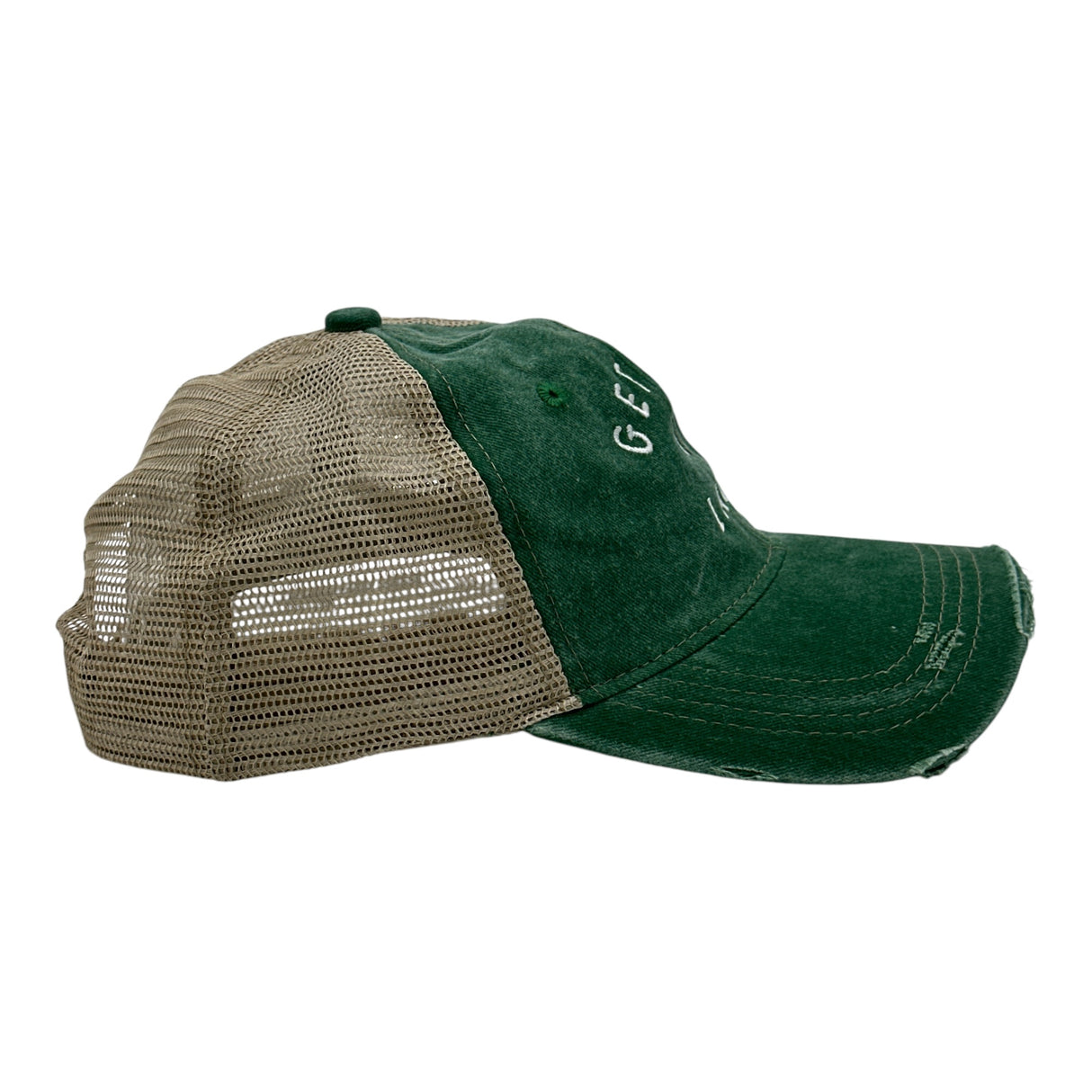 Get Off My Lawn Hat Funny Sarcastic Mower Graphic Novelty Trucker Cap