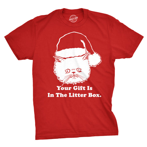 Gift Is In The Litter Box Men's Tshirt