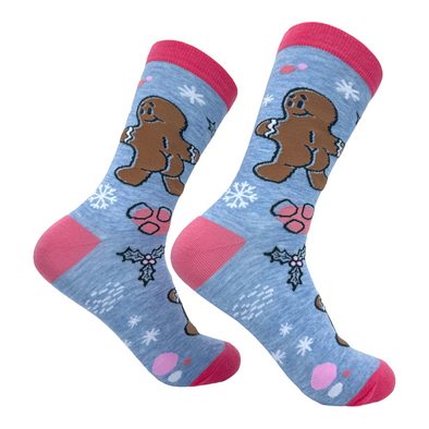 Women's Gingerbread Man Butt Socks Funny Naughty Xmas Treat Footwear
