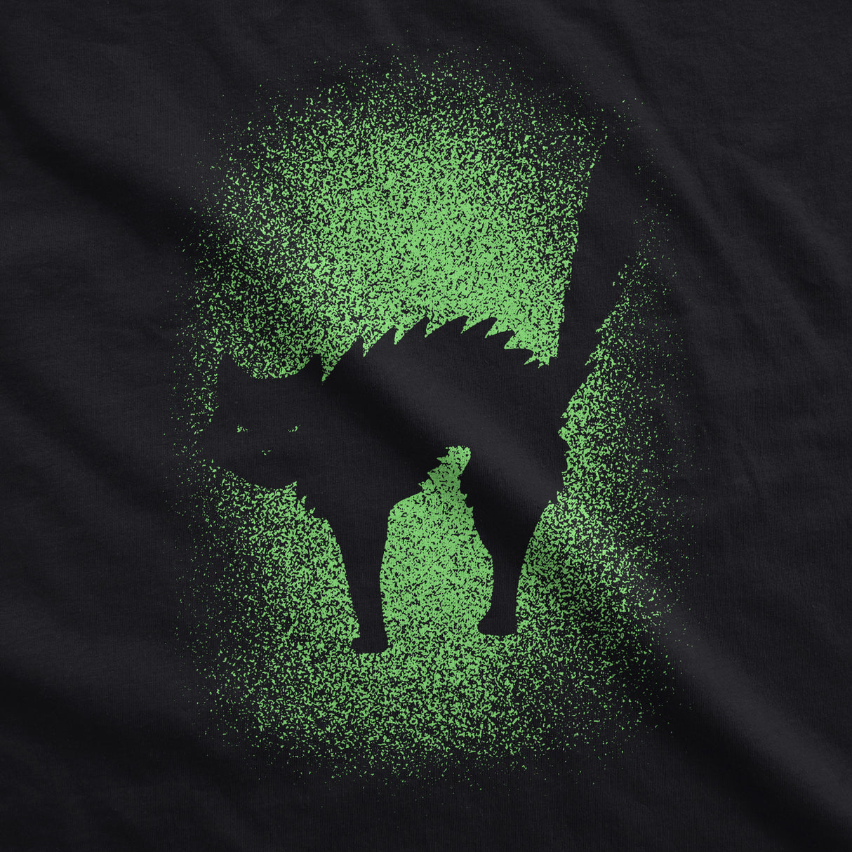 Womens Glowing Cat Glow In The Dark Cool Halloween T Shirt Funny Kitty Tee