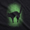 Womens Glowing Cat Glow In The Dark Cool Halloween T Shirt Funny Kitty Tee