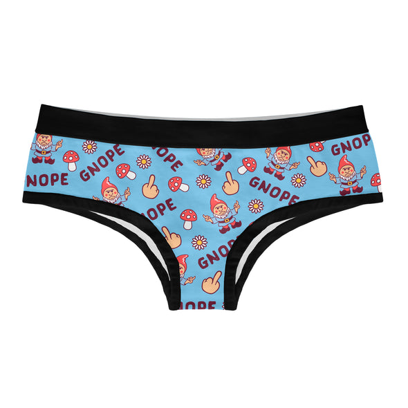 Womens Gnope Panties Funny Sarcastic Gnome Saying Graphic Underwear Gift for Wife