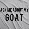 Youth Ask Me About My Goat Funny Animal Flip Shirt Cool Costume Tee for Kids