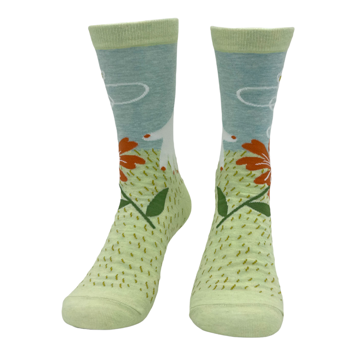 Women's Go Away Gardening Socks Funny Cute Nature Flower Picking Footwear