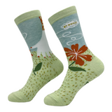 Women's Go Away Gardening Socks Funny Cute Nature Flower Picking Footwear