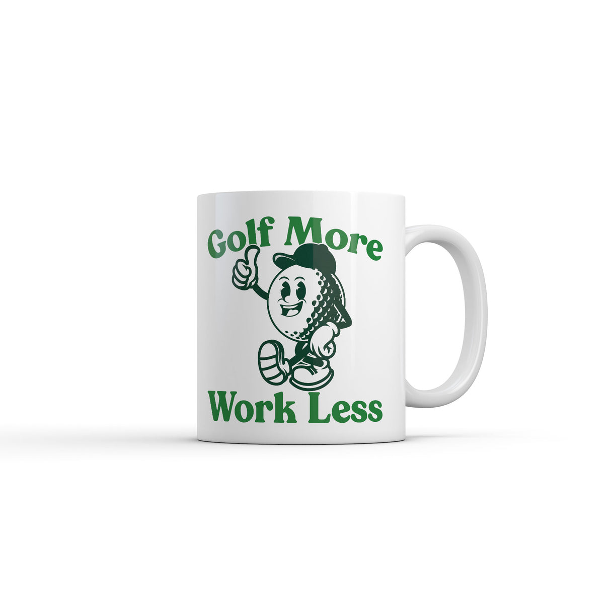Golf More Work Less Mug Funny Sarcastic Golfing Graphic Novelty Coffee Cup-11oz