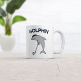 Golphin Mug Funny Sarcastic Golfing Dolphin Graphic Novelty Coffee Cup-11oz