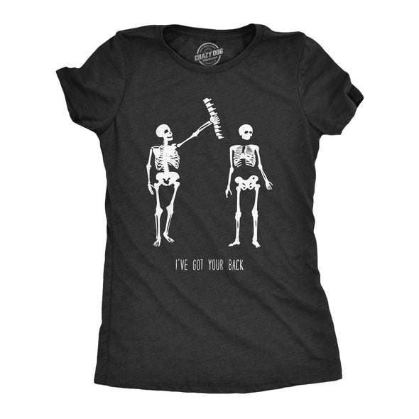 Womens Got Your Back Funny Skeleton Best Friend Halloween T shirt
