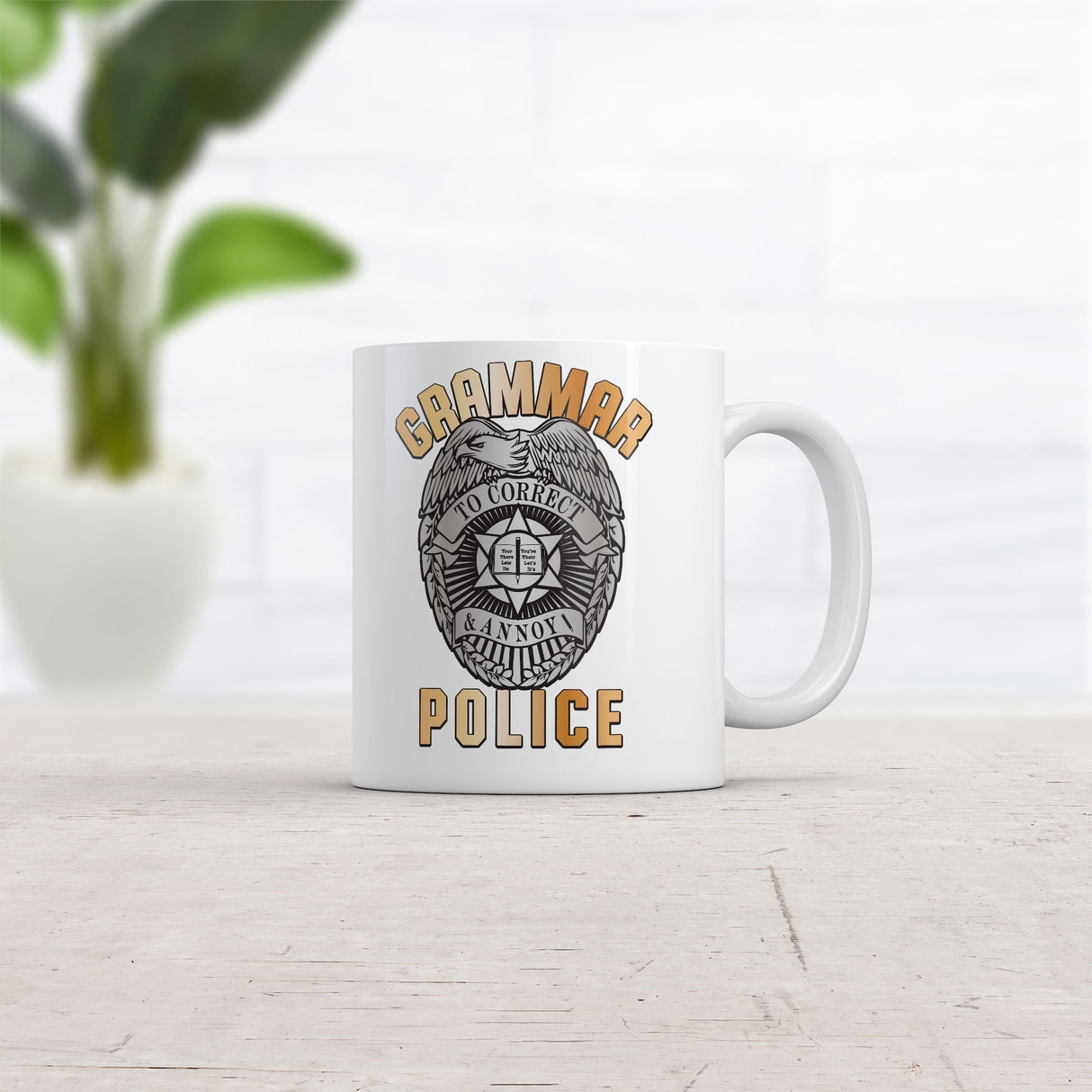 Grammar Police Mug Funny Sarcastic English Novelty Coffee Cup-11oz