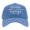 Grandpa Is My Name Fishing Is My Game Hat Funny Fathers Day Fisherman Cap