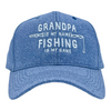 Grandpa Is My Name Fishing Is My Game Hat Funny Fathers Day Fisherman Cap