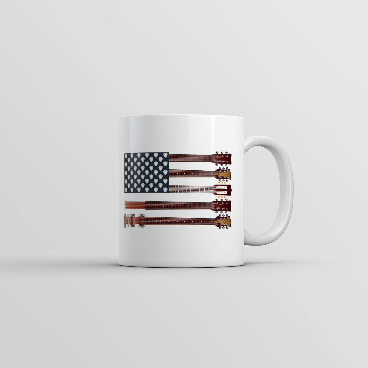 Guitar Flag Mug Awesome Rock And Roll Fourth Of July Coffee Cup-11oz