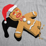 Womens Half-Eaten Gingerbread Tshirt Funny Christmas Cookies Tee