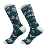 Men's Im Falling Apart Socks Funny Spooky Halloween Skeleton Bones Joke Footwear