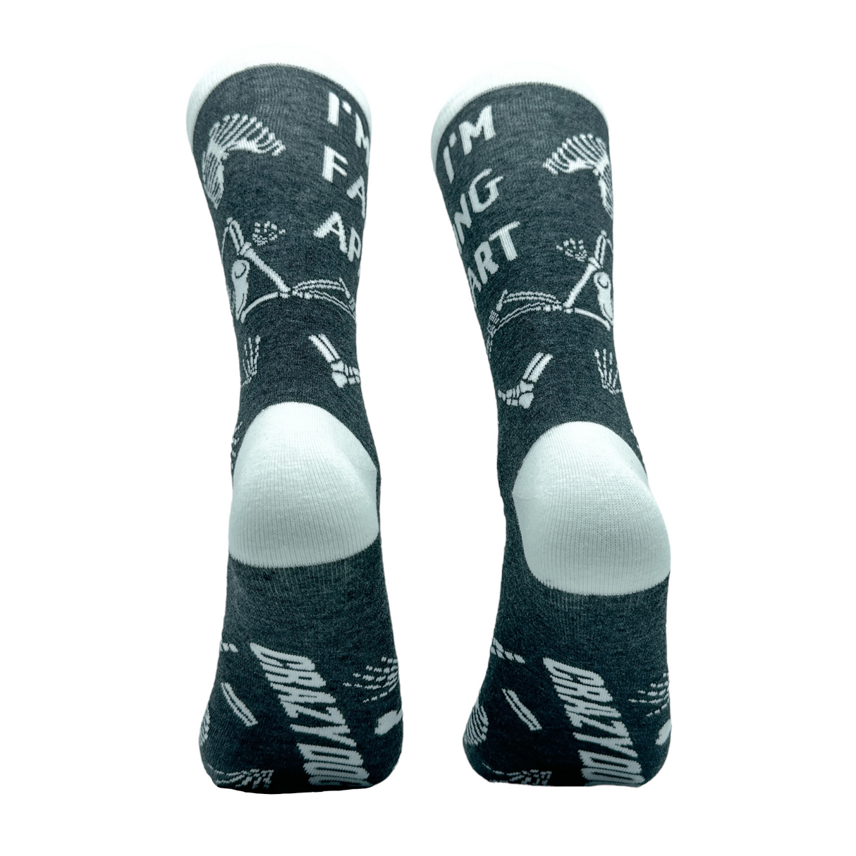 Men's Im Falling Apart Socks Funny Spooky Halloween Skeleton Bones Joke Footwear