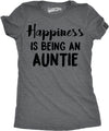 Womens Happiness Is Being an Auntie Funny Family Gift for Best Aunt T shirt Cool