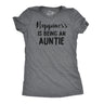 Womens Happiness Is Being an Auntie Funny Family Gift for Best Aunt T shirt Cool