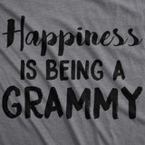 Womens Happiness Is Being a Grammy Funny T shirt Gift Grandmother for Grandma