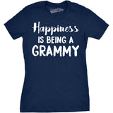 Womens Happiness Is Being a Grammy Funny T shirt Gift Grandmother for Grandma