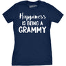 Womens Happiness Is Being a Grammy Funny T shirt Gift Grandmother for Grandma