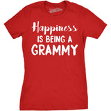 Womens Happiness Is Being a Grammy Funny T shirt Gift Grandmother for Grandma