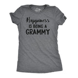 Womens Happiness Is Being a Grammy Funny T shirt Gift Grandmother for Grandma