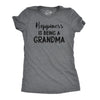 Womens Happiness Is Being a Grandma T shirt Funny Cute Nana Grandmother Gift