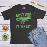 Mens Happy Saint Patrex Day T shirt Funny T-Rex Dinosaur St Patricks Day Graphic