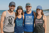 Mens Fitness Tank A-Bro-Ham Drinkin Funny Abe Lincoln Tanktop for Guys