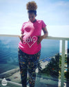 Maternity Love Script Heart Tshirt Cute Adorable Bump Pregnancy Tee