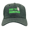Here To Shamrock Hat Funny St Patricks Day Metal Horns Rock N Roll Cap