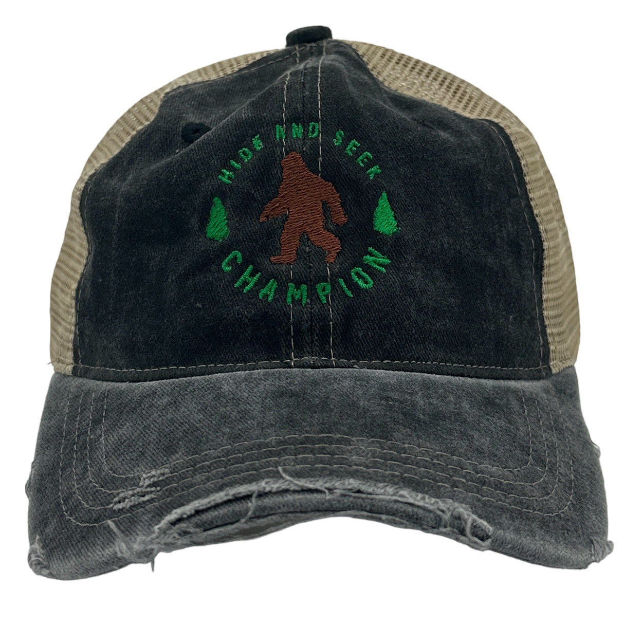 Hide And Seek Champion Hat Funny Bigfoot Graphic Cap