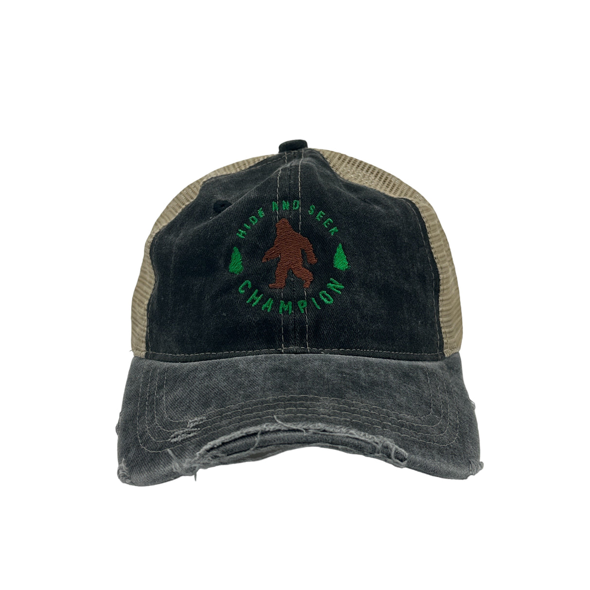 Hide And Seek Champion Hat Funny Bigfoot Graphic Cap