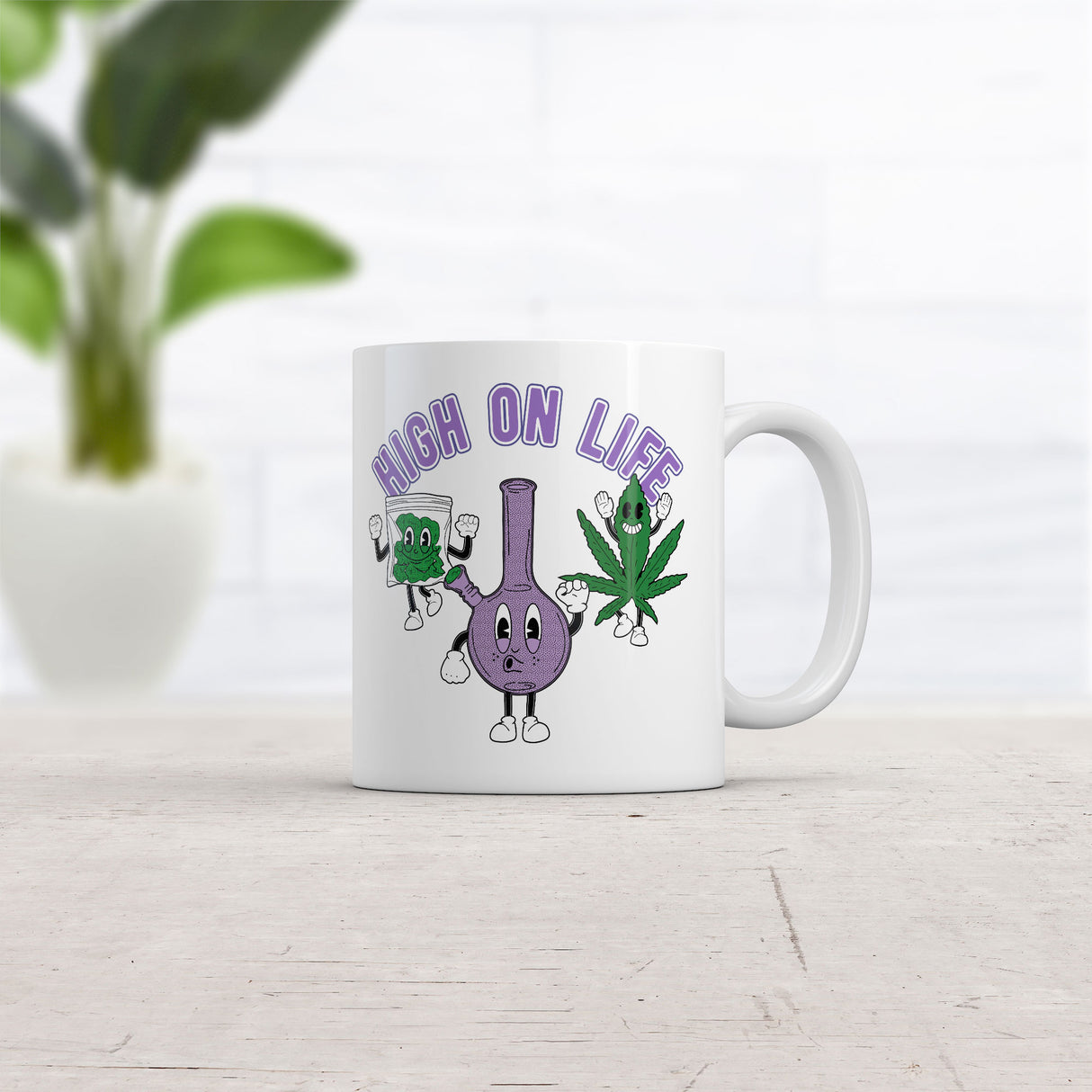 High On Life Mug 420 Smokers Graphic Coffee Cup-11oz