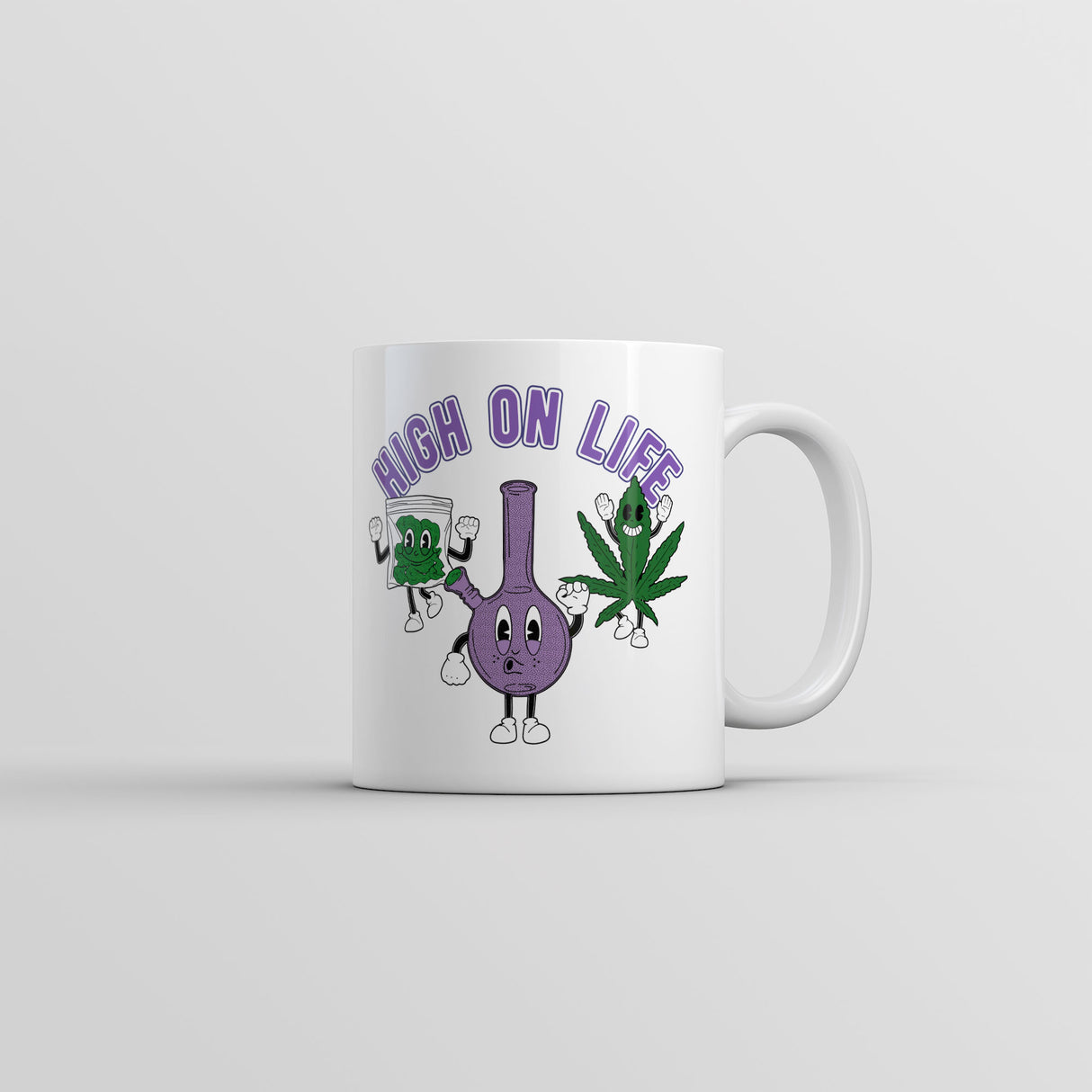 High On Life Mug 420 Smokers Graphic Coffee Cup-11oz