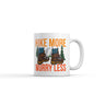 Hike More Worry Less Mug Funny Sarcastic Nature Graphic Novelty Coffee Cup-11oz