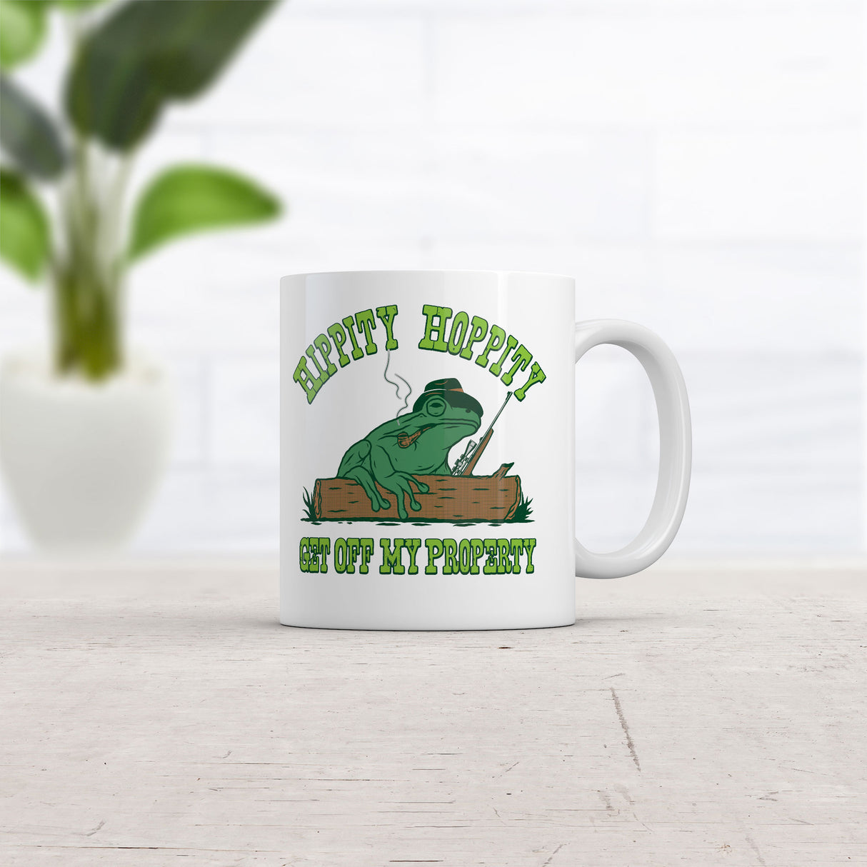 Hippity Hoppity Get Off My Property Mug Funny Sarcastic Frog Coffee Cup-11oz