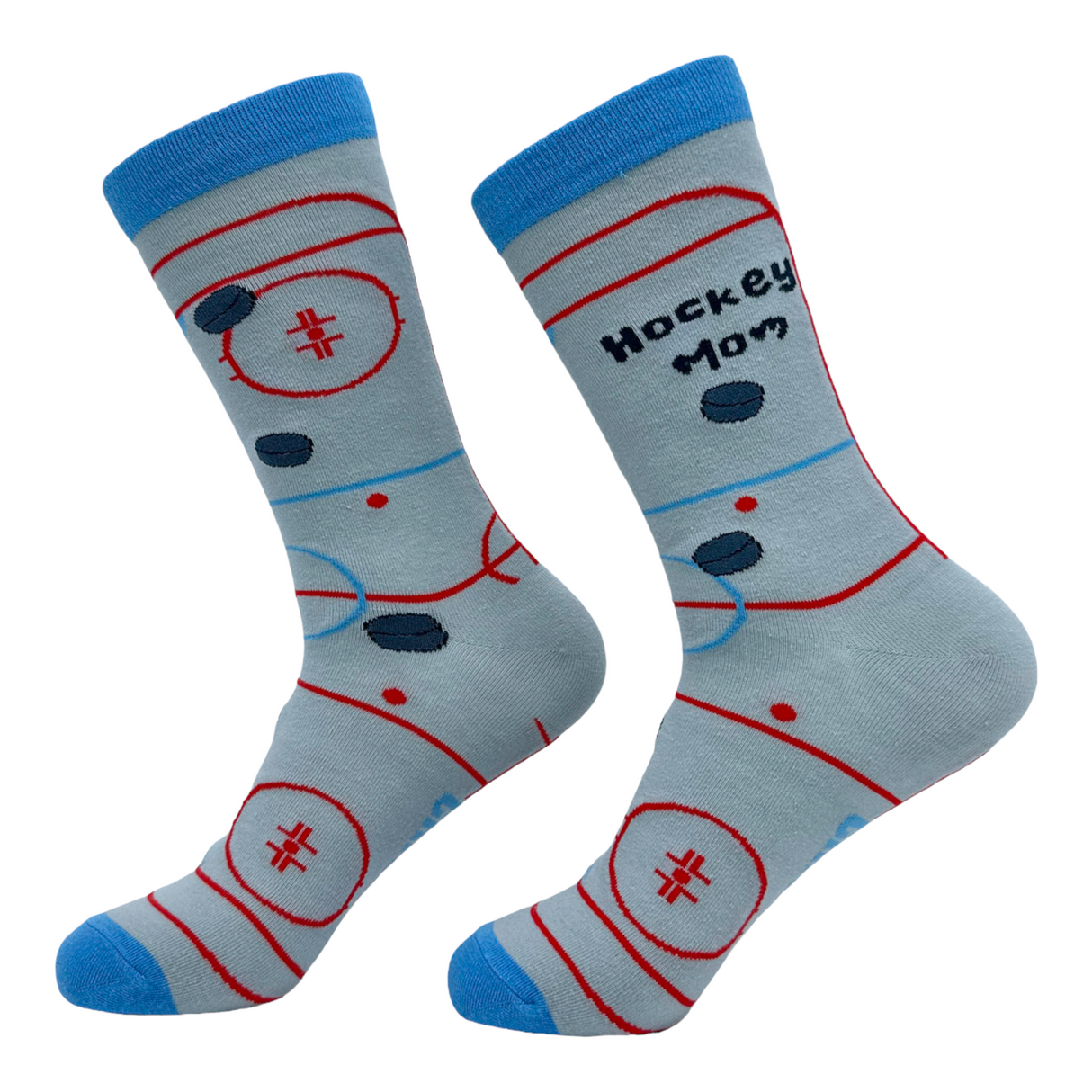 Women's Hockey Mom Socks Funny Cute Ice Rink Momma Footwear