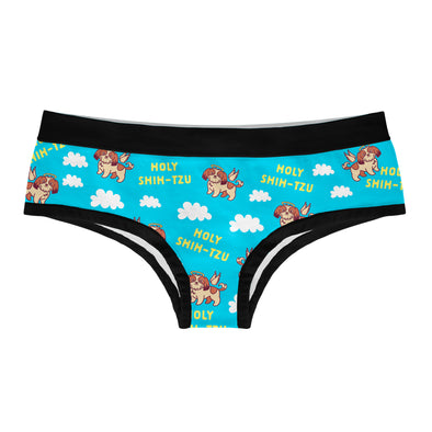 Womens Holy Shih Tzu Panties Funny Graphic Cool Saying Gift Dog Mom Underwear