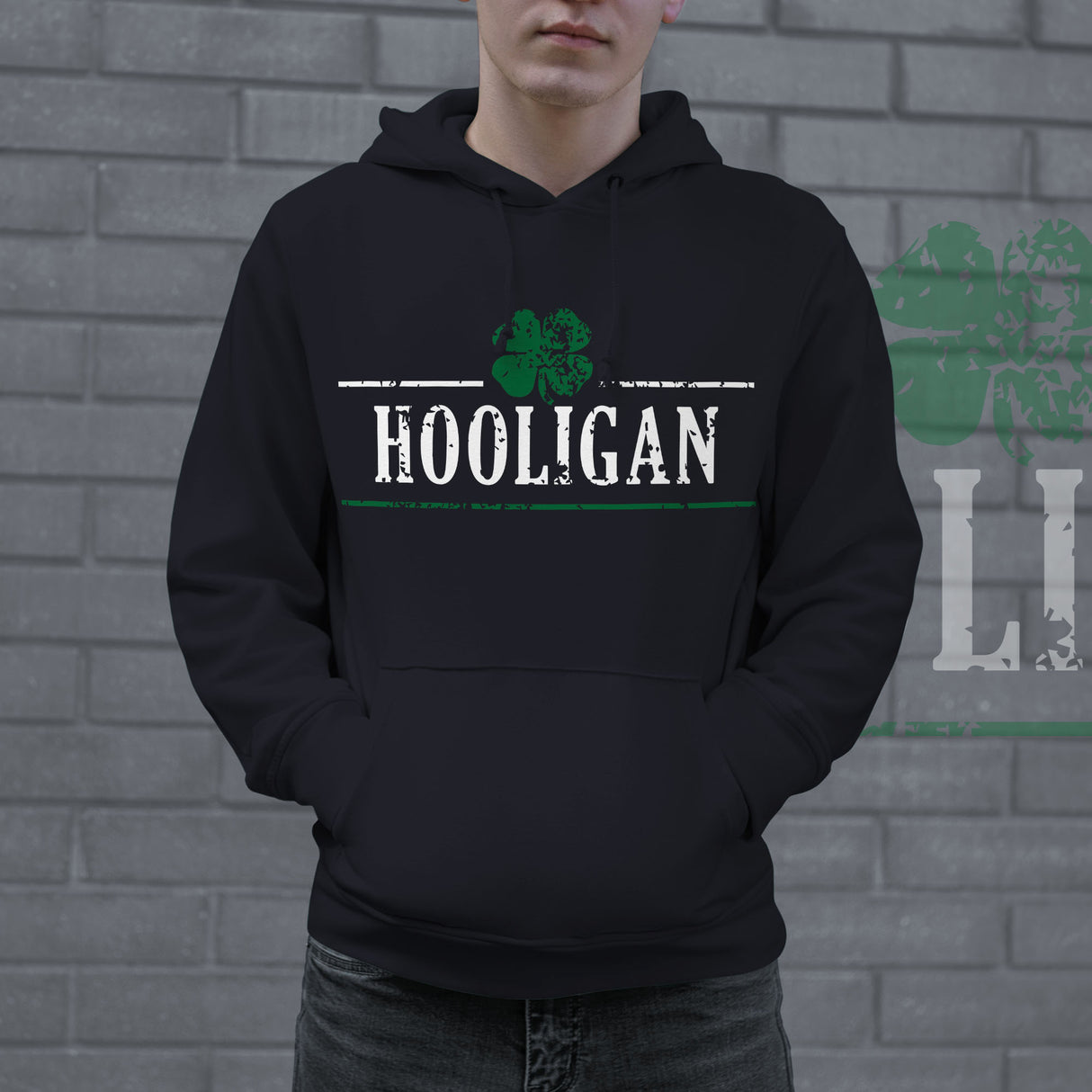 Hooligan Shamrock Funny Saint St Patricks Day Drinking Hoodie For Paddys Day