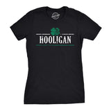 Womens Irish Clover Hooligan Funny St Pattys Patricks Day Cute Drinking T Shirt