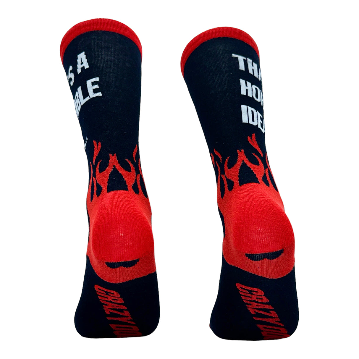 Men's Thats A Horrible Idea What Time Socks Funny Adult Sarcastic Humor Footwear