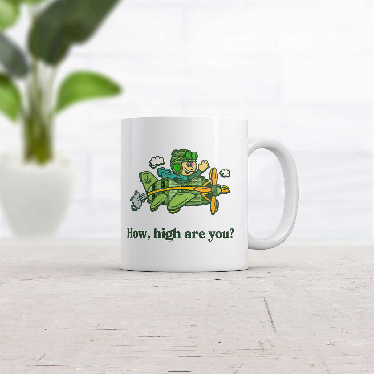 How High Are You Mug Funny Sarcastic 420 Graphic Novelty Coffee Cup-11oz